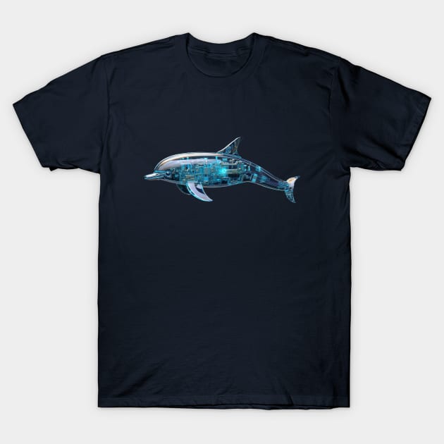 Sci Fi Dolphin T-Shirt by DavidLoblaw
